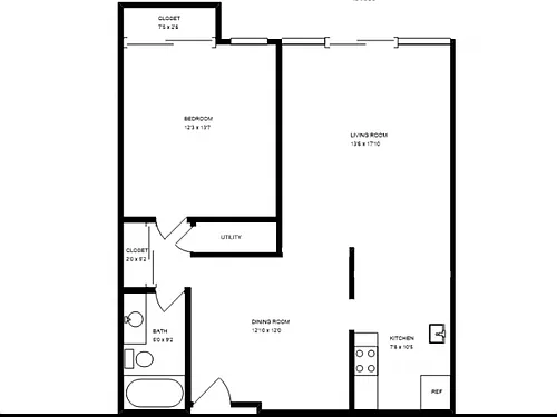 Floor plan 1X1