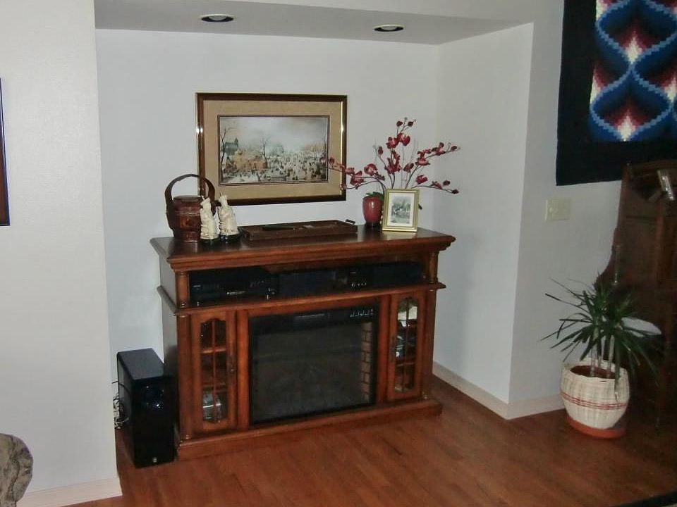 Hearth in living room
