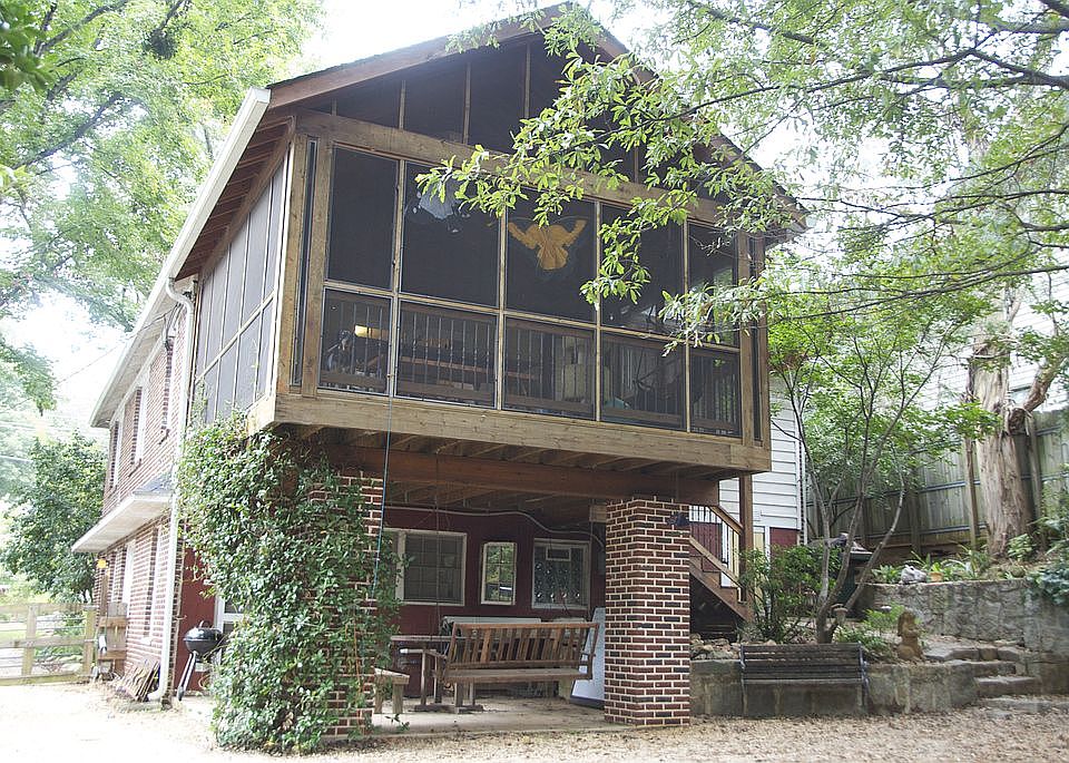 Back of house, screen porch