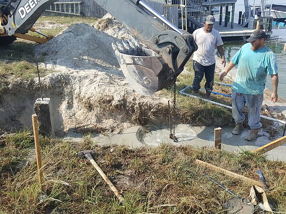 Putting in the pilings
