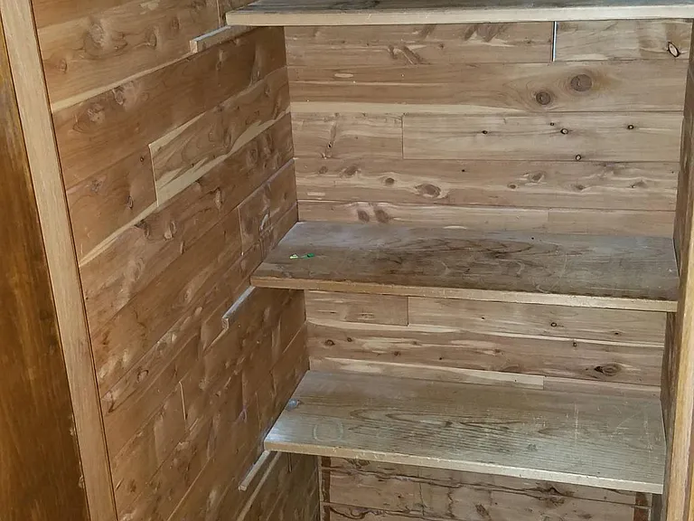 Cedar closet.