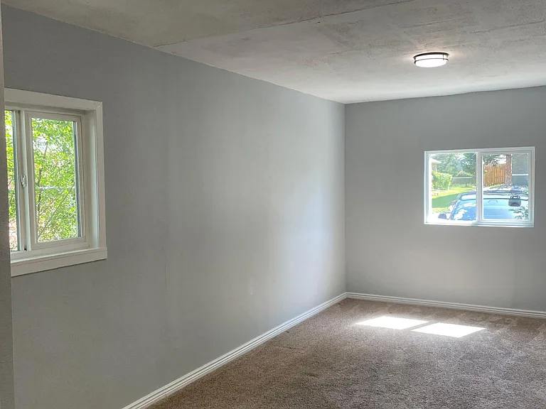 large bedroom off of laundry room