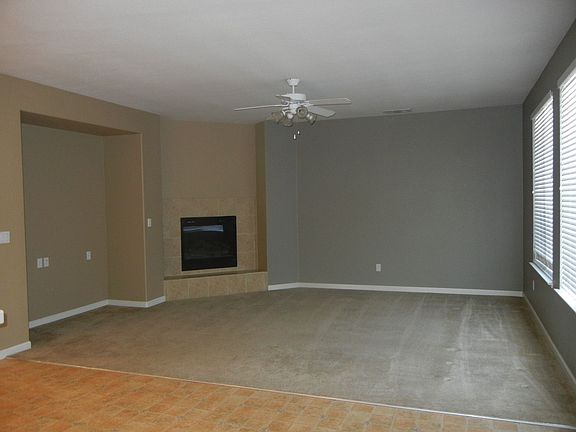 Living room and fireplace