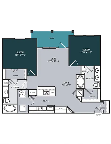 Floor plan B2 Trinity