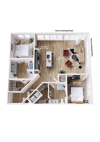 Floor plan Two Bedroom Penthouse