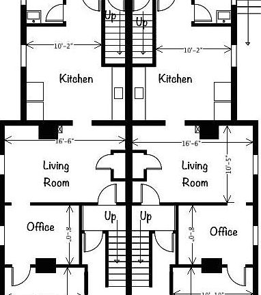 Unit is the right side of the floor plan. Unit is located on the second floor.