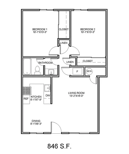 Floor plan 2x1B