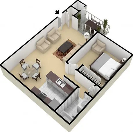 1 Bedroom 1 Bath with Washer/Dryer 1 Bedroom 1 Bath with Washer/Dryer