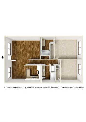 Floor plan Plan C - 2 Bedrooms, 2 Bathrooms