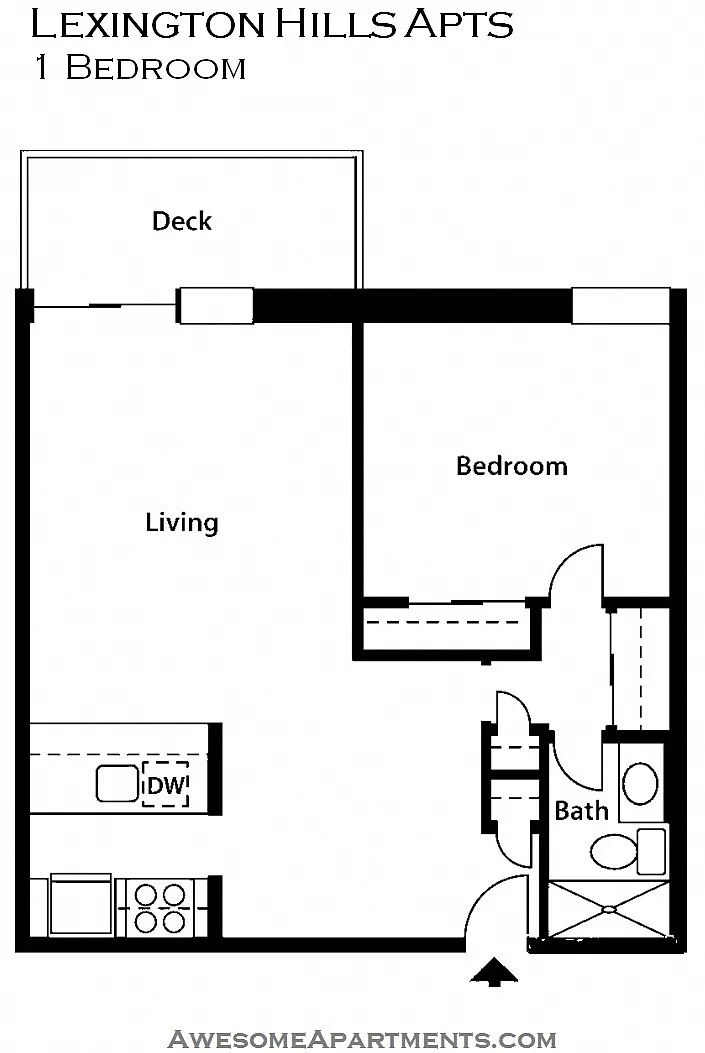 Floor plan 1 Bedroom 1 Bath