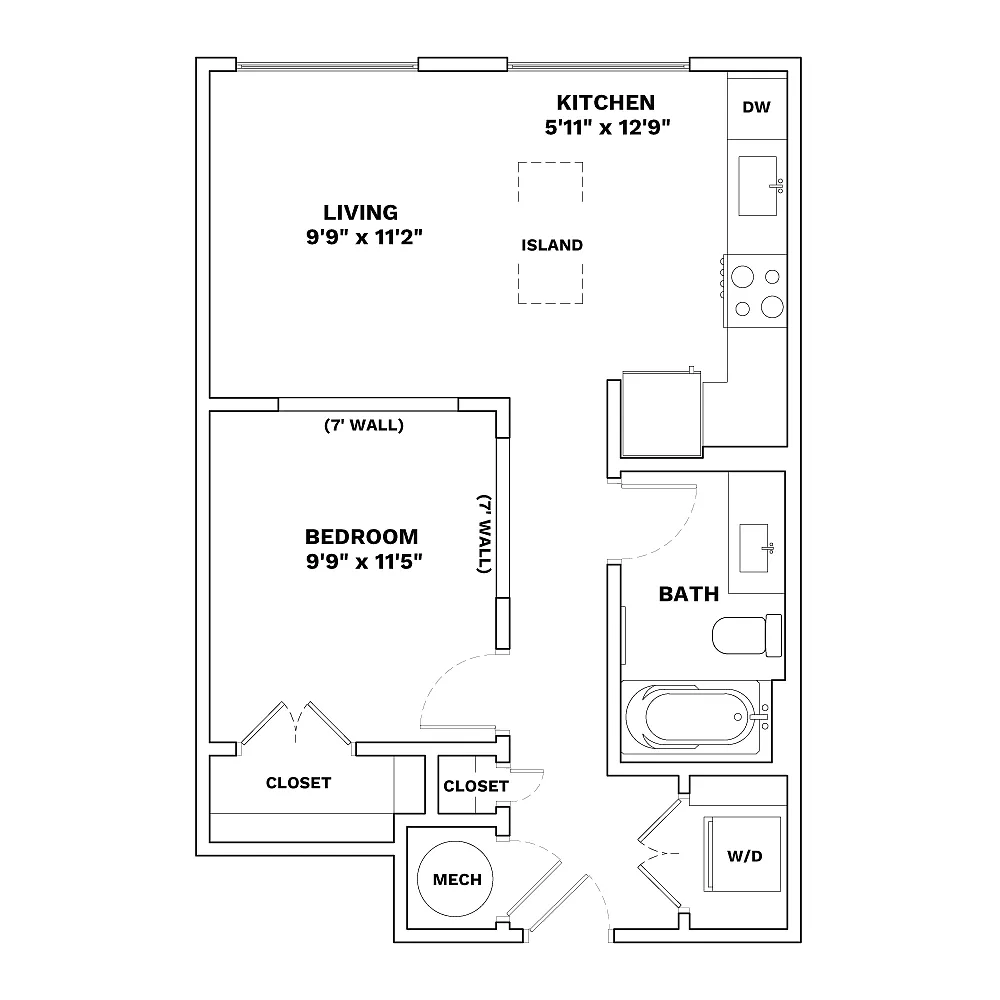 Floor plan 0x1 - 561sqft - S4 - Conservator