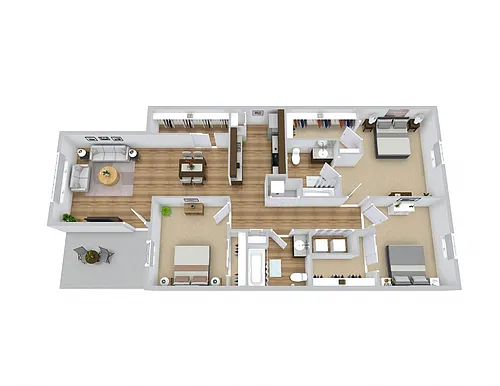 Floor plan Three Bedroom