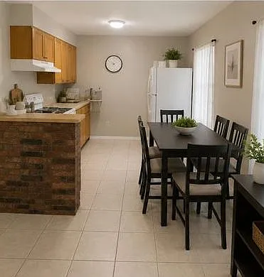 Example kitchen furnished.