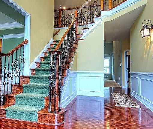 Grand 2 story foyer.