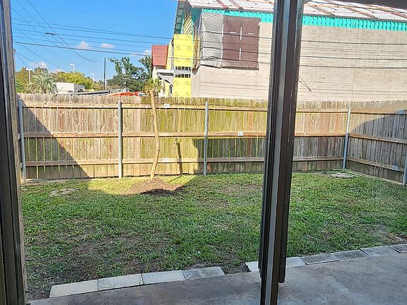 Private yard with outside gate access