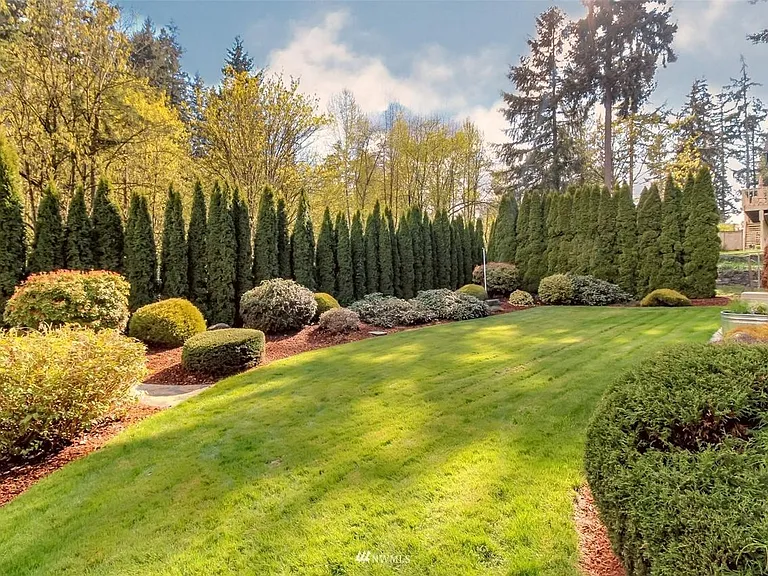 fully fenced backyard