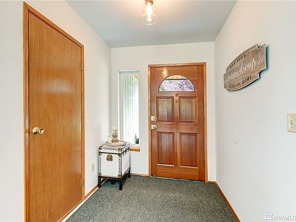 Solid core wood door entry with new light fixture~