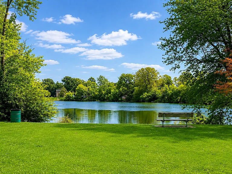 Holiday lake is directly across the street and the home has lake views