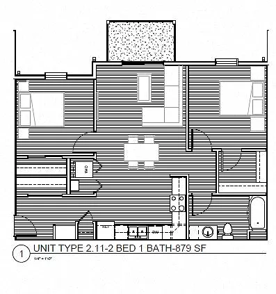 Floor plan 2 bedroom 1 bathroom