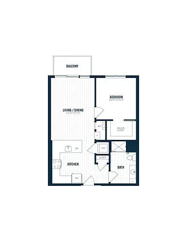 Floor plan B1.2 | 1 Bed | 1 Bath