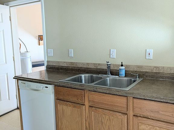 kitchen with convenient layout and easy access to attached garage