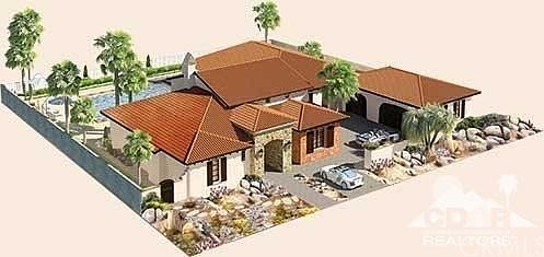 Artists "birds eye" conceptual drawing of home