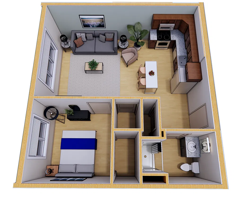 Floor plan UDS 1Bed - D