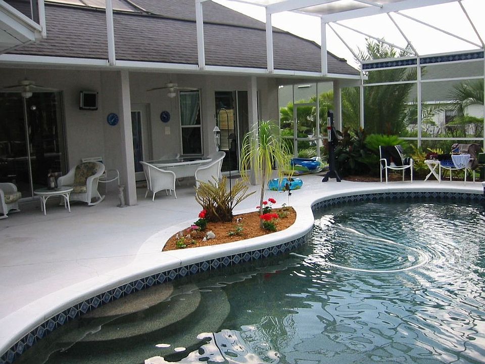 Pool area looking to home