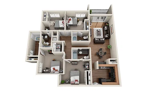 Floor plan 4x4 Gold Premium