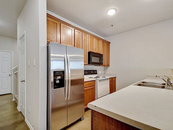 Kitchen overlooking living/dining