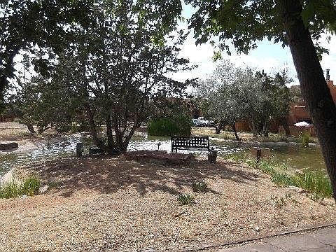 Bench in front of condo