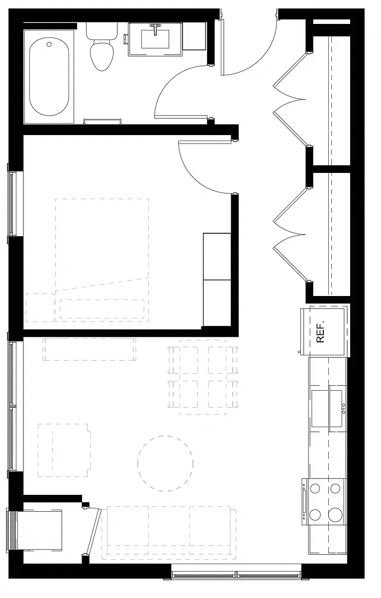 Floor plan 1K
