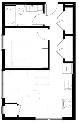 Floor plan 1K