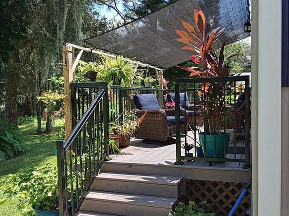 Back deck stairs to yard