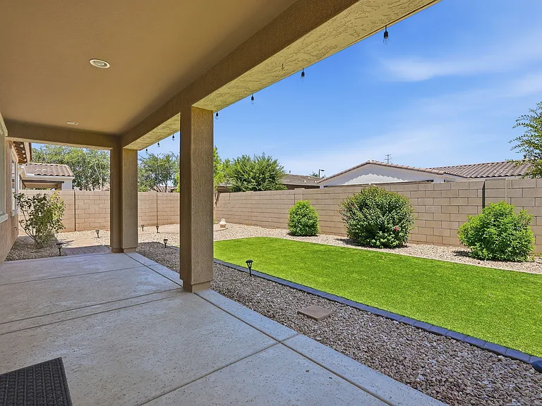 Large covered patio