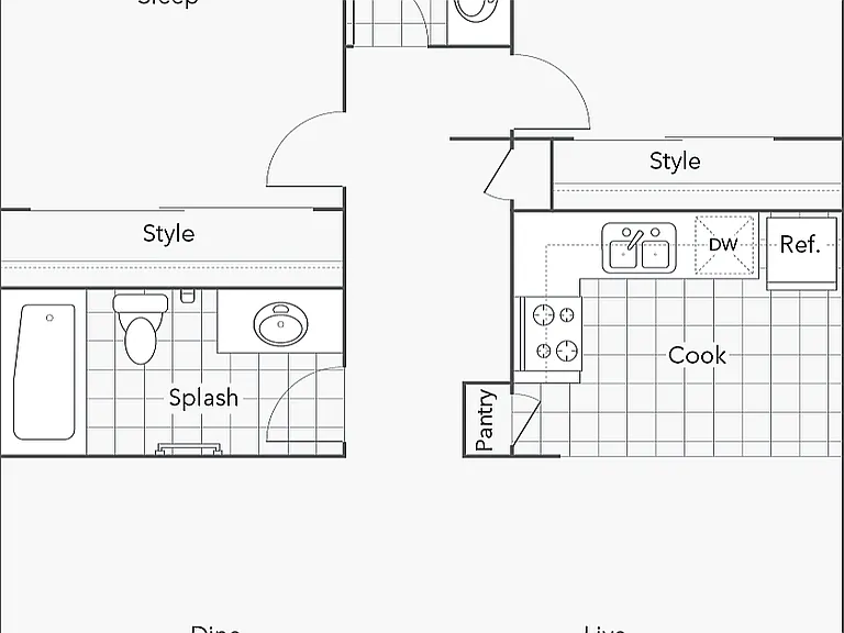 B3R | 2-Bedroom Floorplan B3R | 2-Bedroom Floorplan