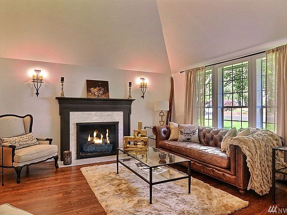 Cozy up next to the gas fireplace in the living room.