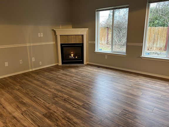 Living room with electric fireplace