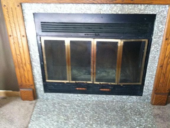 wood burning fireplace