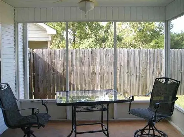Screened in back porch