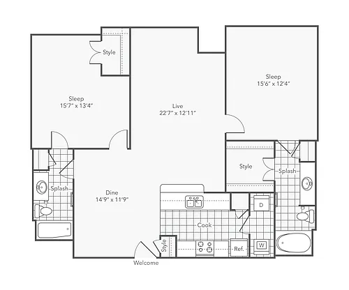 Floor plan Staring XL