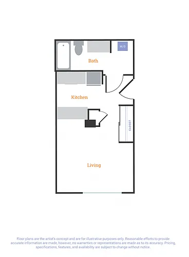 Floor plan Studio A