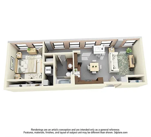 Floor plan One Bedroom X08