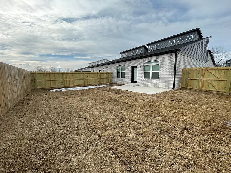 Private backyard and privacy fence