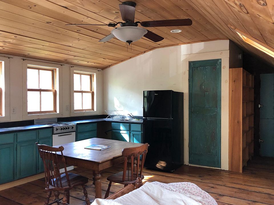 Kitchen part of the studio - full bath is through the blue door.