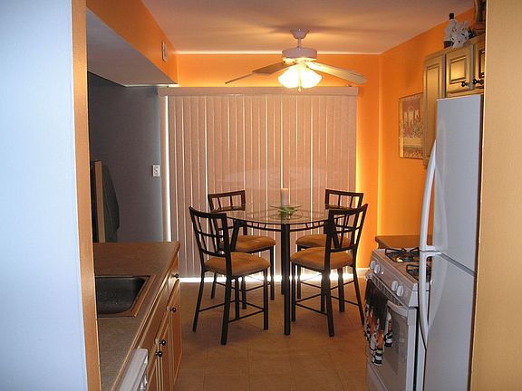 Convenient Dining area off kitchen