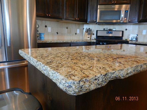 Slab chiseled edge granite