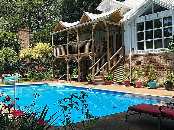 Covered patio and pool