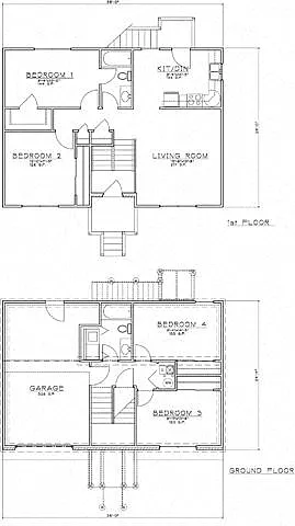 Floor plan 4 Bedroom House