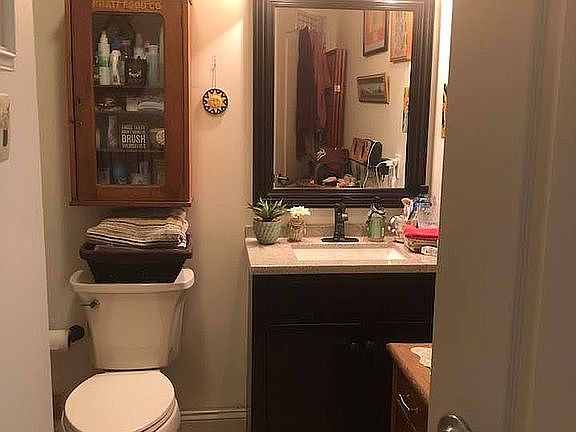 new tile, toilet and vanity